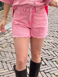 Polly jeans short roze