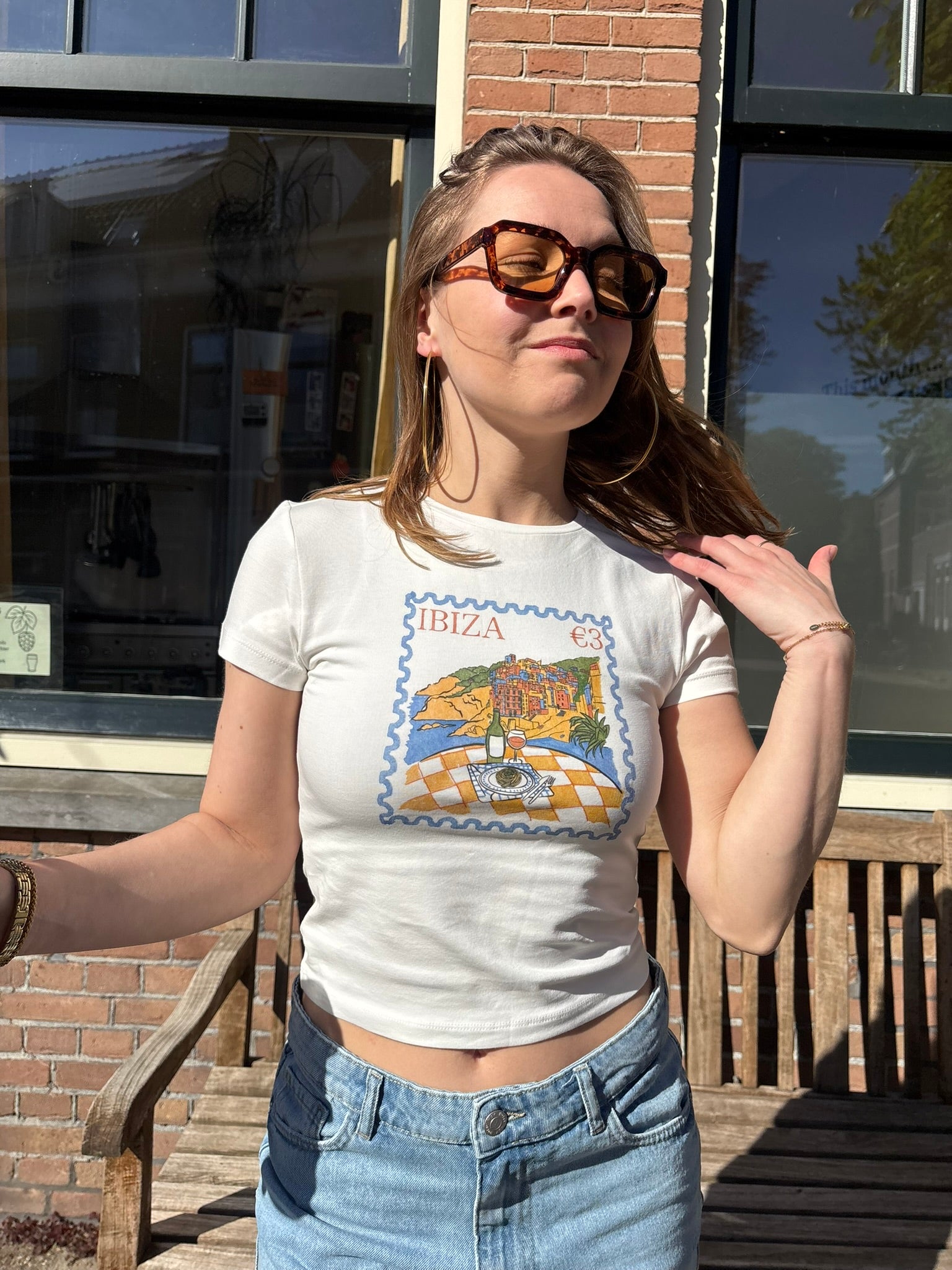 Molly cropped shirt ibiza