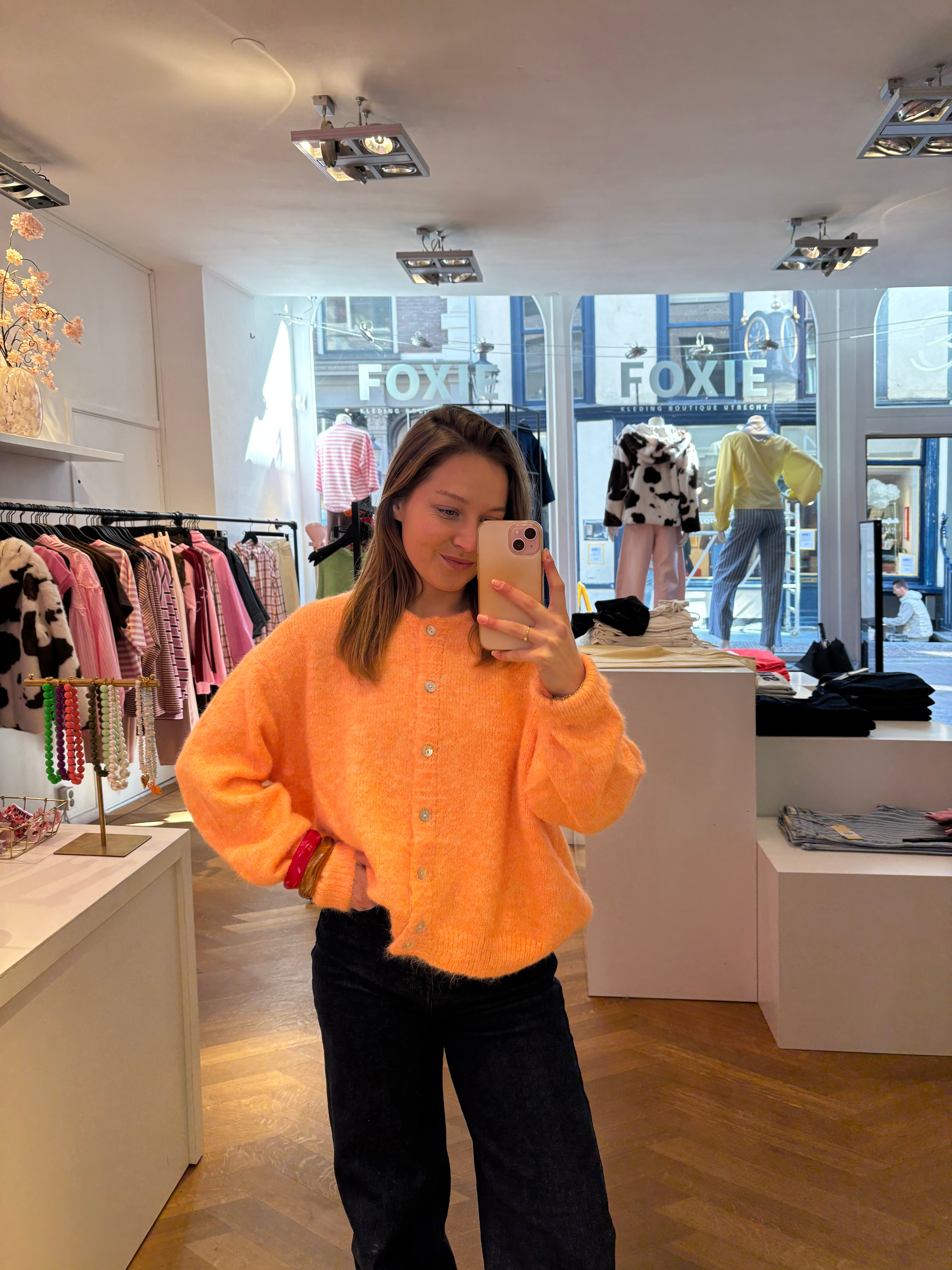 Lumi vestje wol oranje