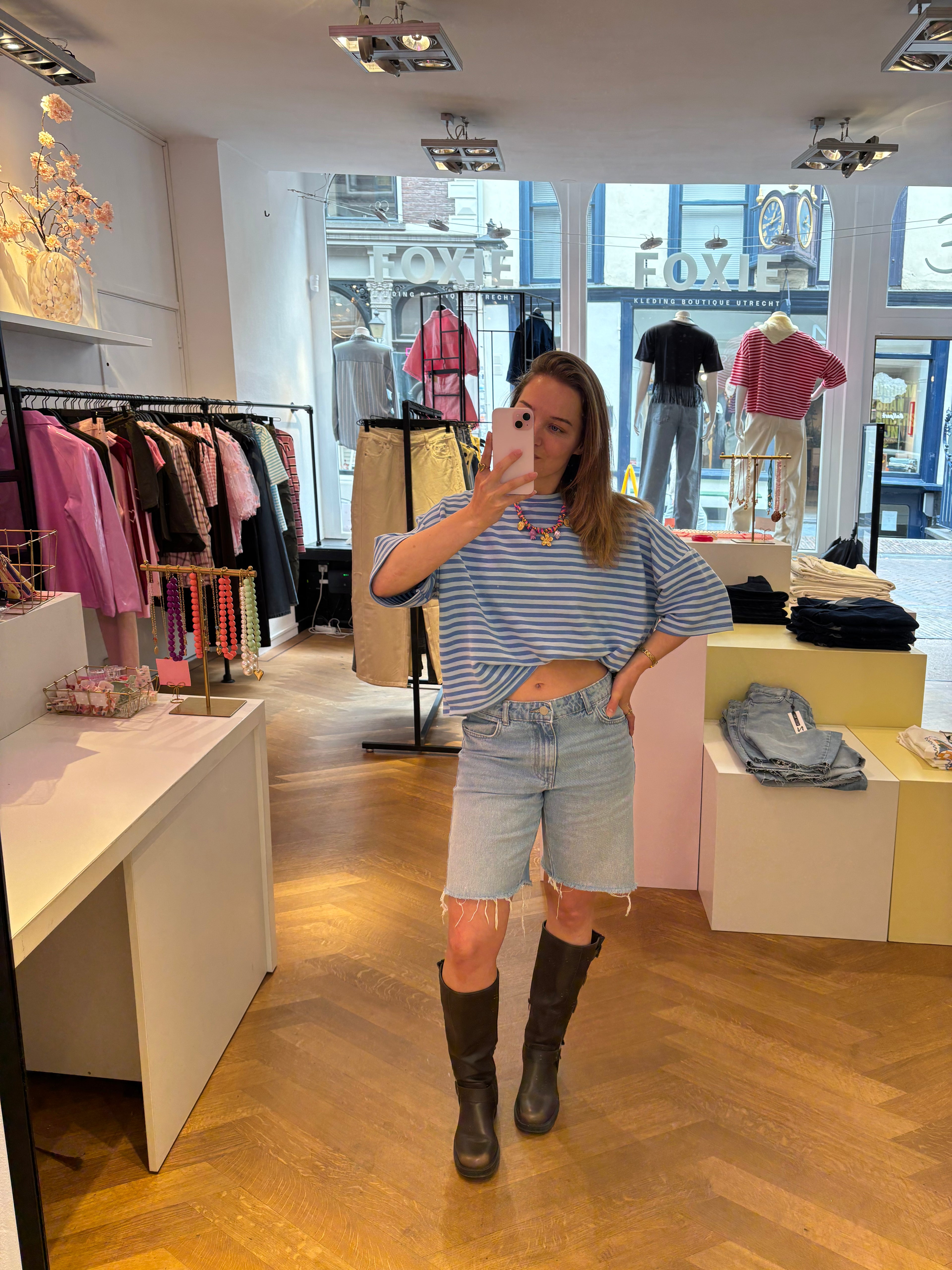 Holla denim shorts licht blauw
