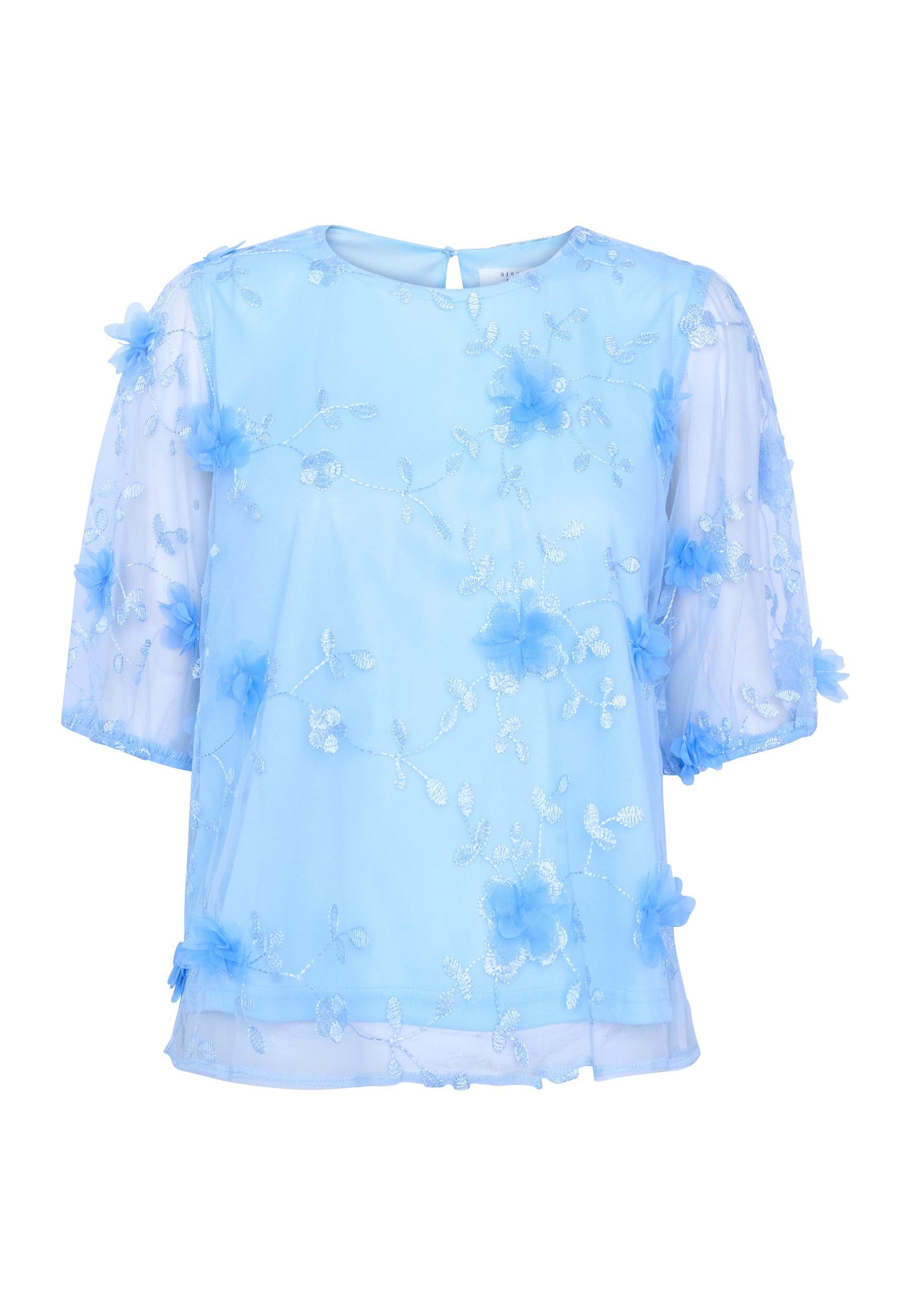 Noa transparant shirt licht blauw