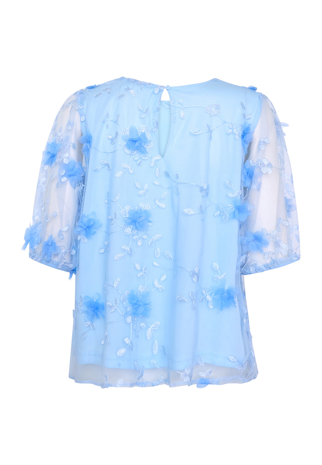 Noa transparant shirt licht blauw