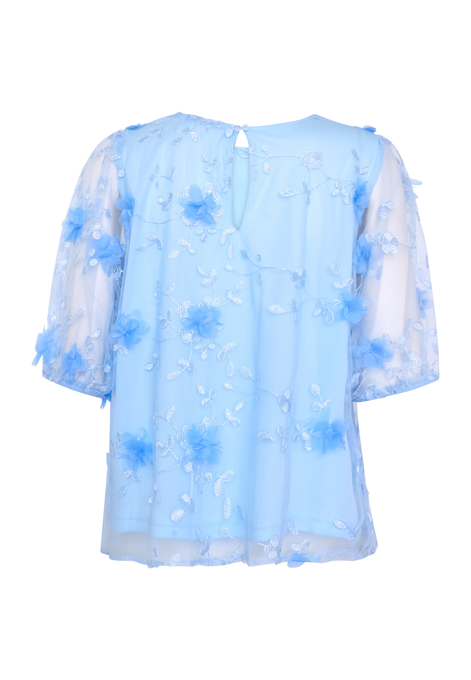 Noa transparant shirt licht blauw
