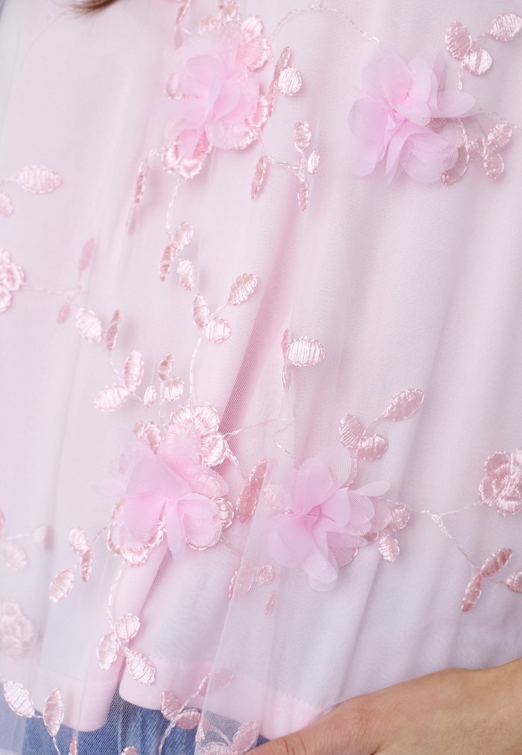 Noa transparant shirt roze
