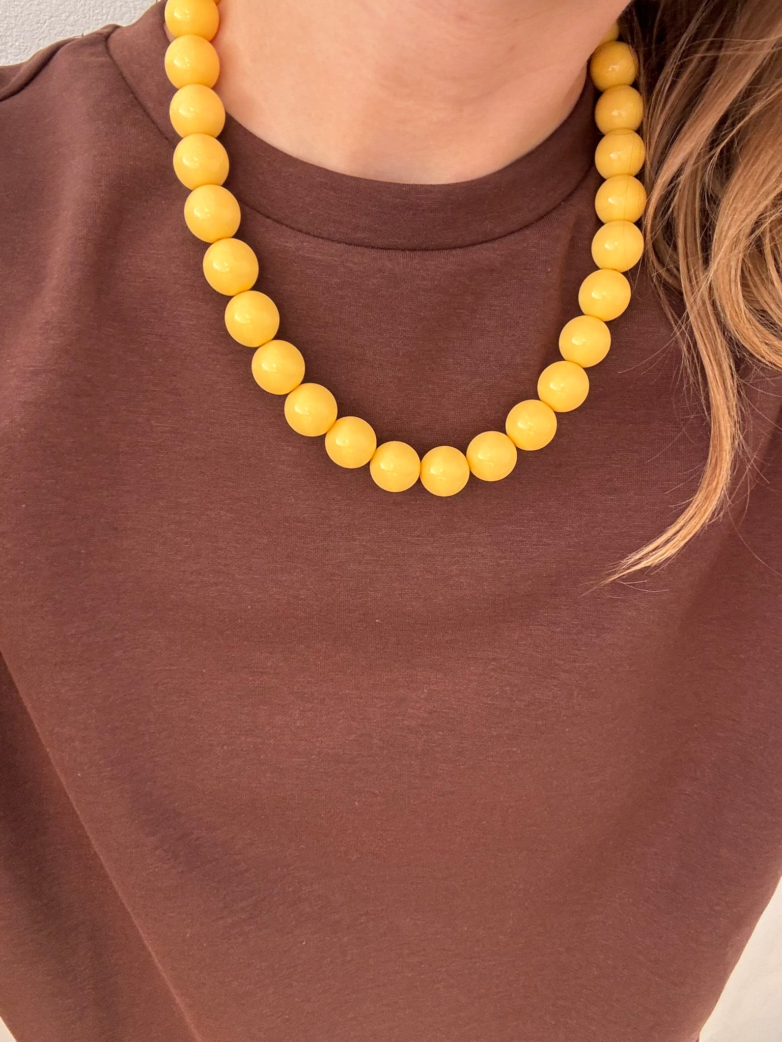 Kralenketting geel