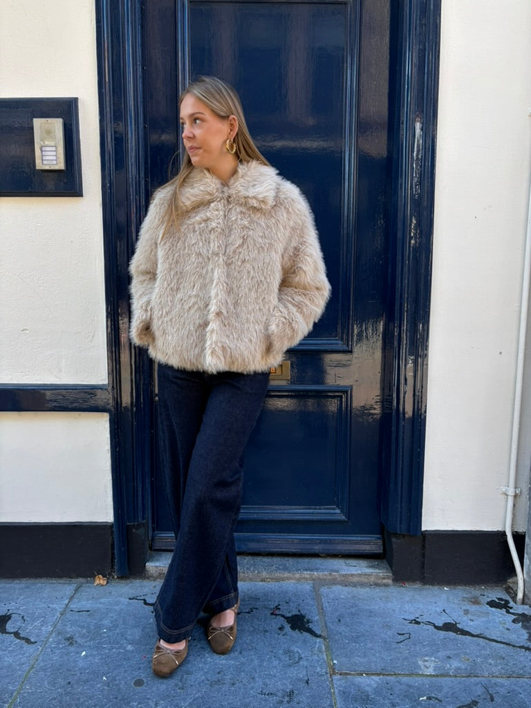 Suzy fur jacket beige