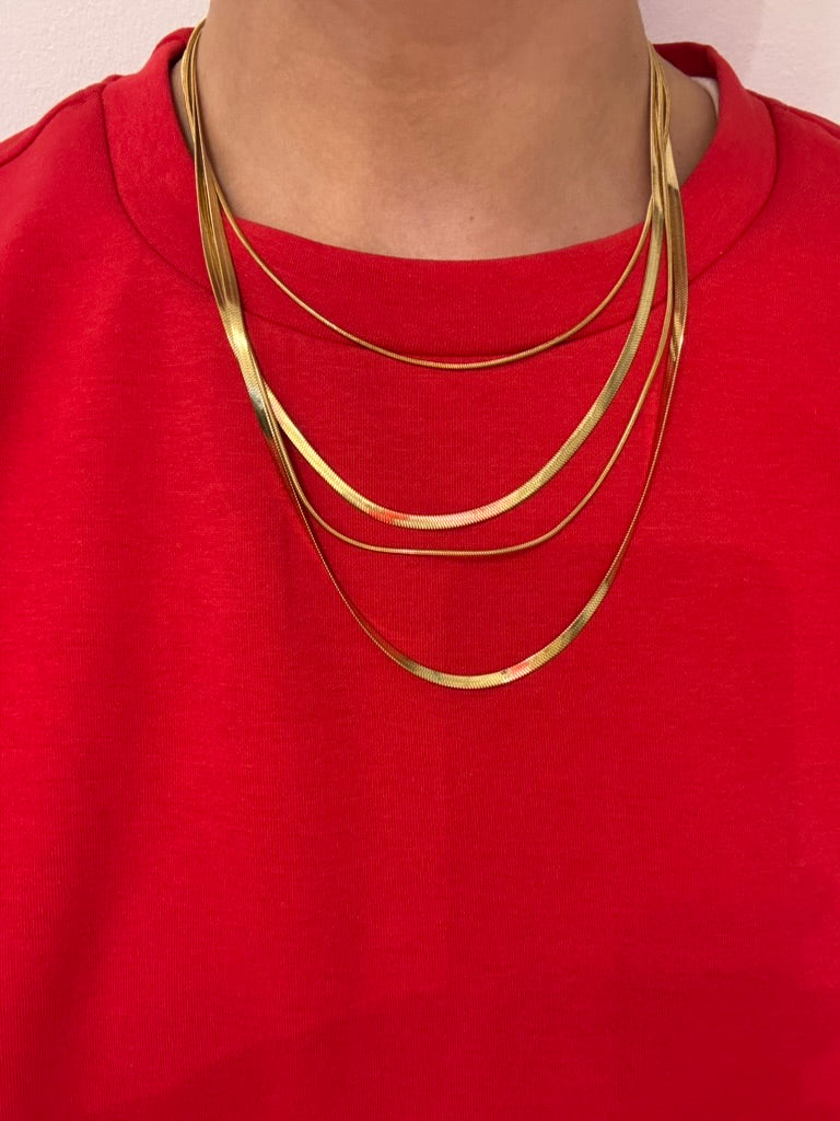 Layered ketting subtiel goud