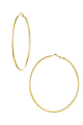 Basic hoops oorbellen goud large