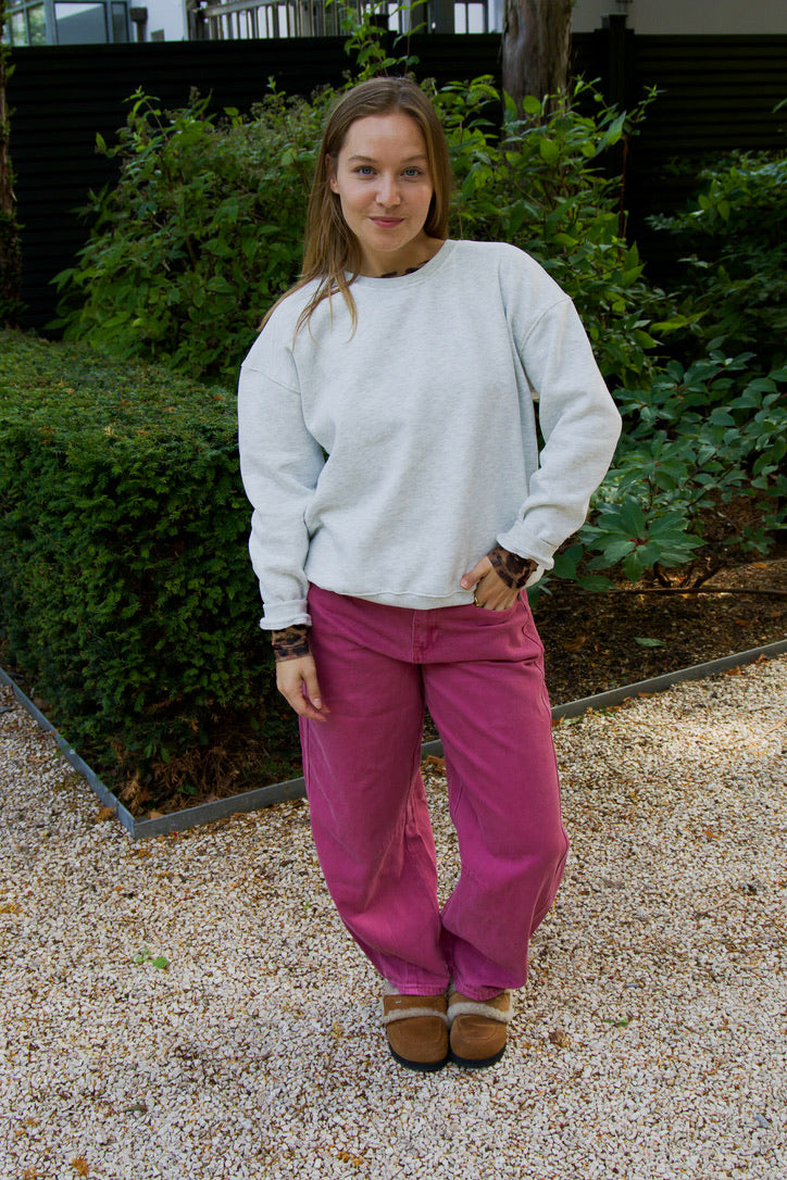Yara barrel jeans roze