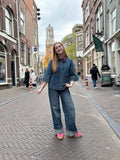 Julia jeans vintage blauw met omslag