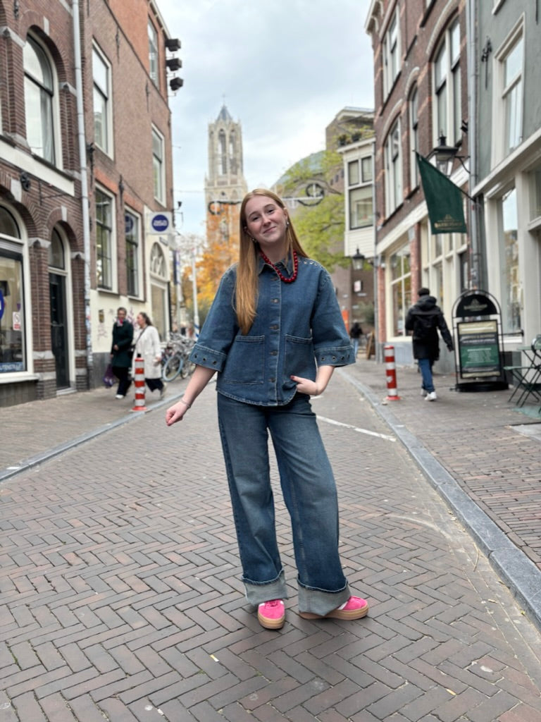Julia jasje vintage blauw