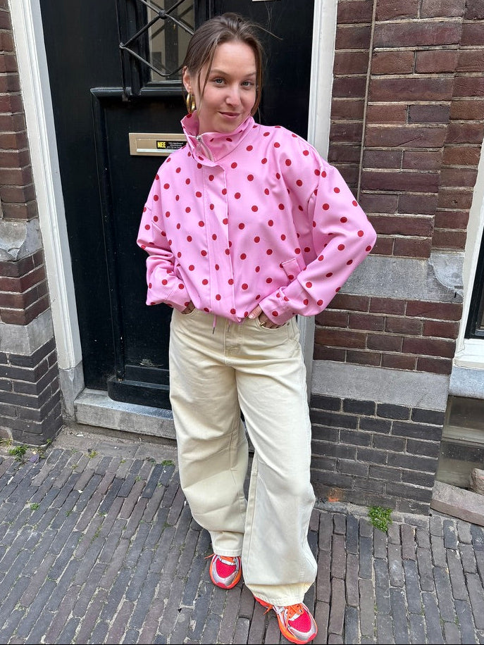 Mila polka dot jasje roze/rood