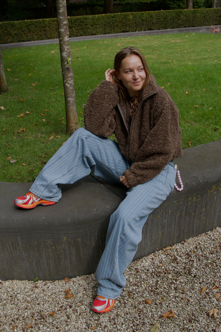 Sara teddy jacket bruin