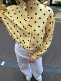 Mila polka dot jasje geel/bruin
