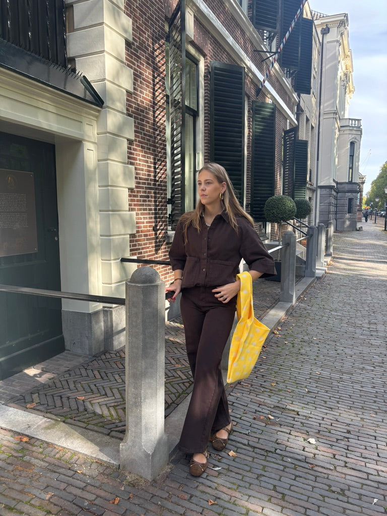 Julia jasje denim donker bruin