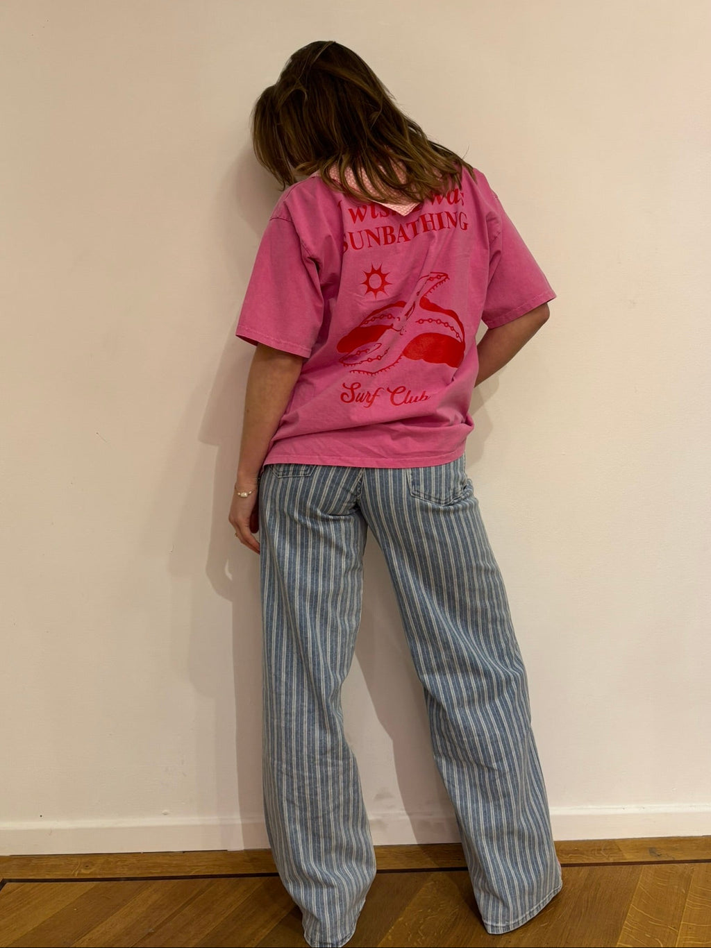 Tess jeans licht blauw gestreept