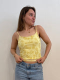 Noor mesh topje geel