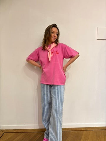 Isa t-shirt print roze
