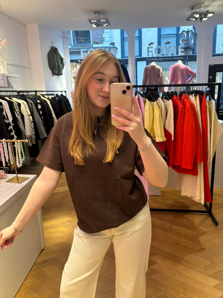 Soof oversized t-shirt bruin