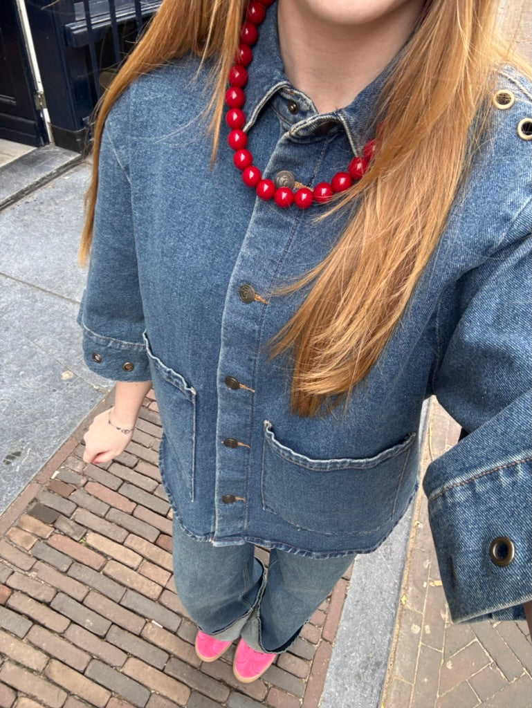 Julia jasje vintage blauw