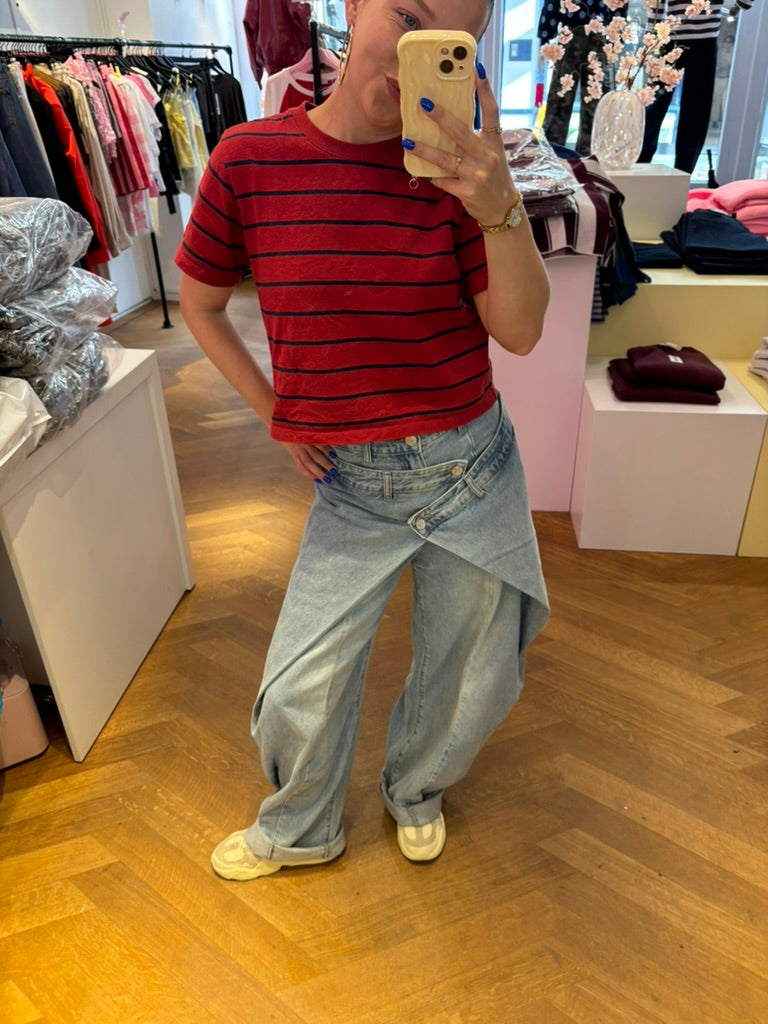 Josephine wide barrel jeans overslag