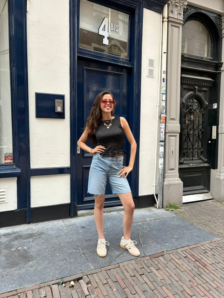 Holla denim shorts licht blauw