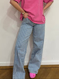 Tess jeans licht blauw gestreept