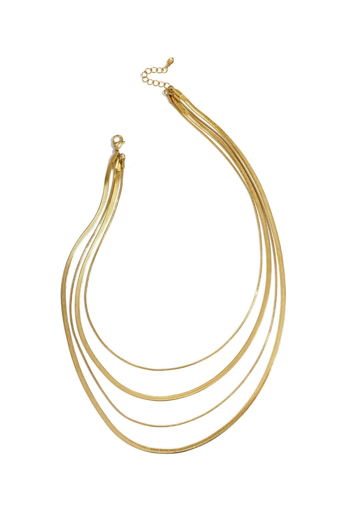 Layered ketting subtiel goud