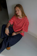 Juul streep shirt roze/rood