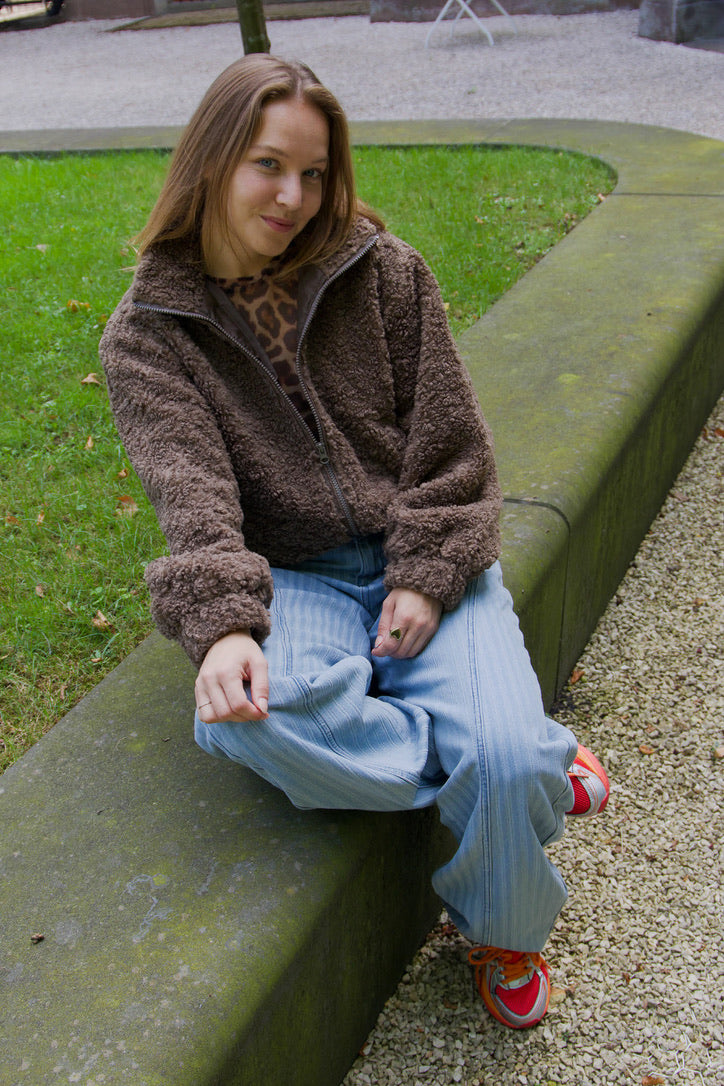 Sara teddy jacket bruin