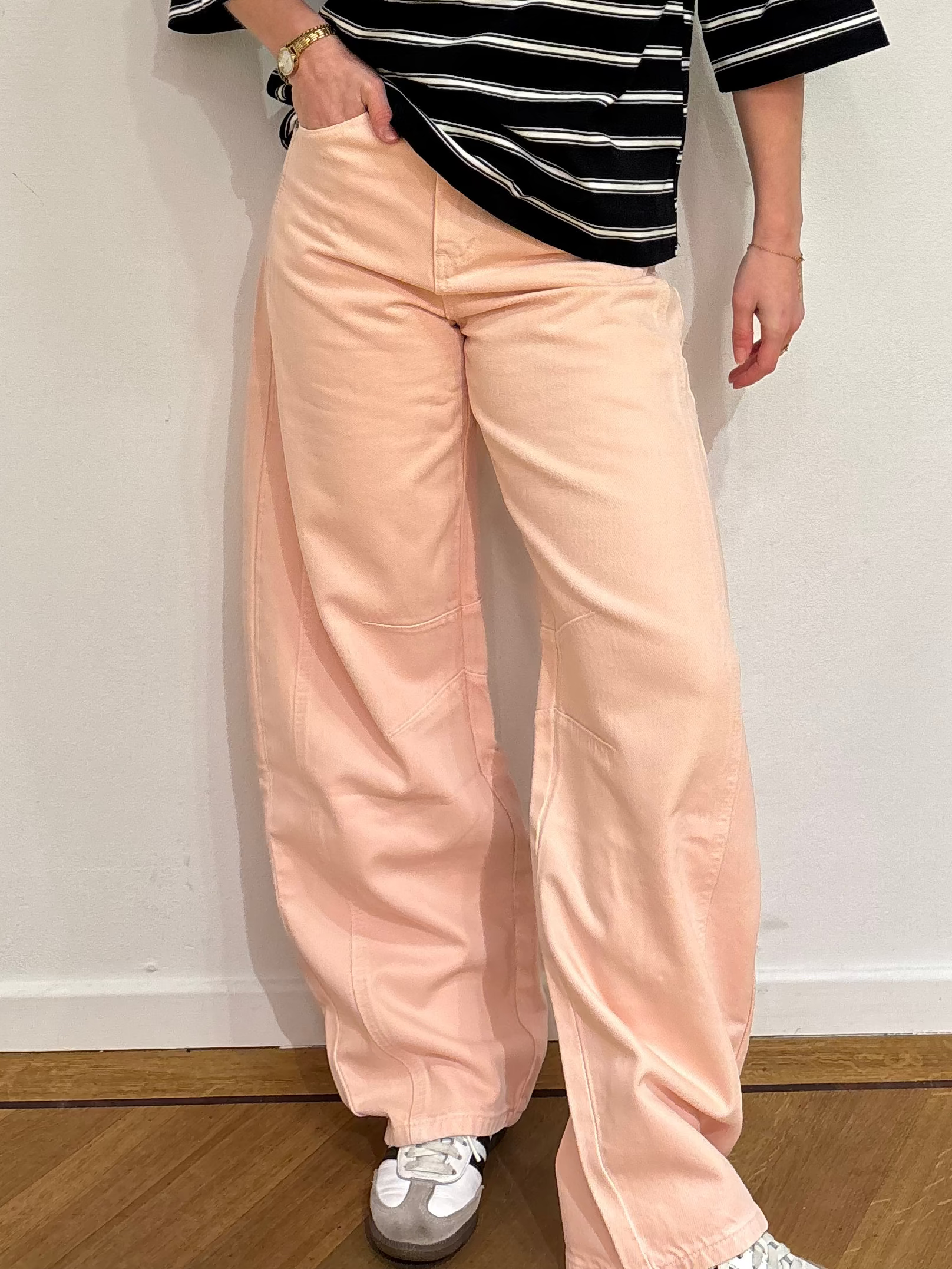 Balloon jeans roze