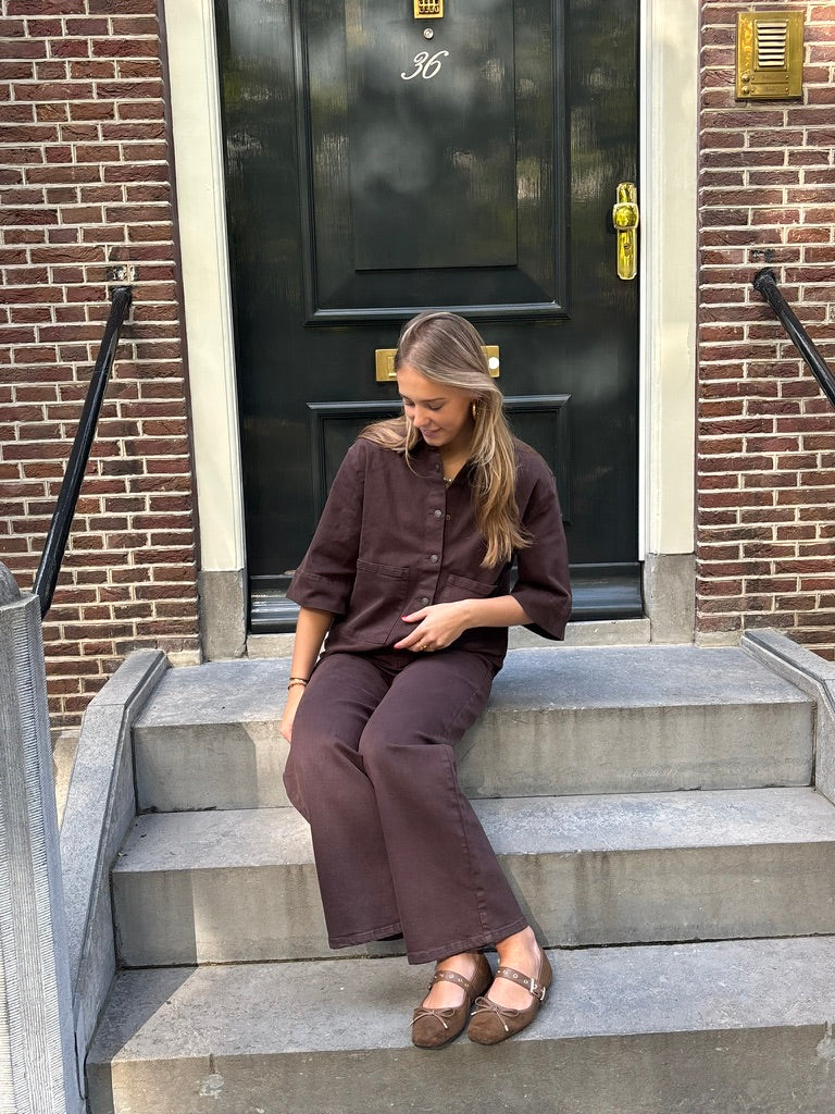 Julia jeans donker bruin
