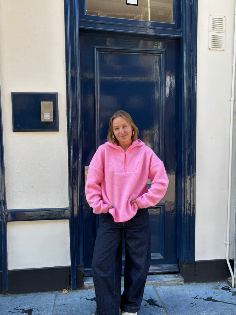 June teddy sweater roze