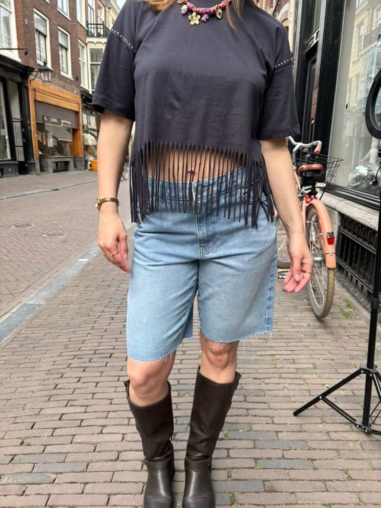 Gaby festival shirt fringe detail