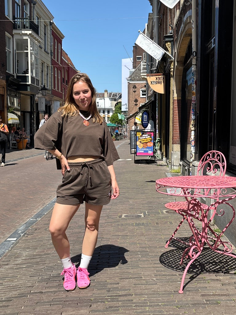 Saar jogging shorts bruin