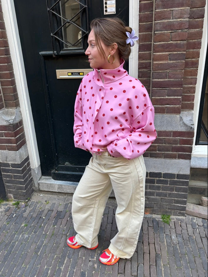Mila polka dot jasje roze/rood