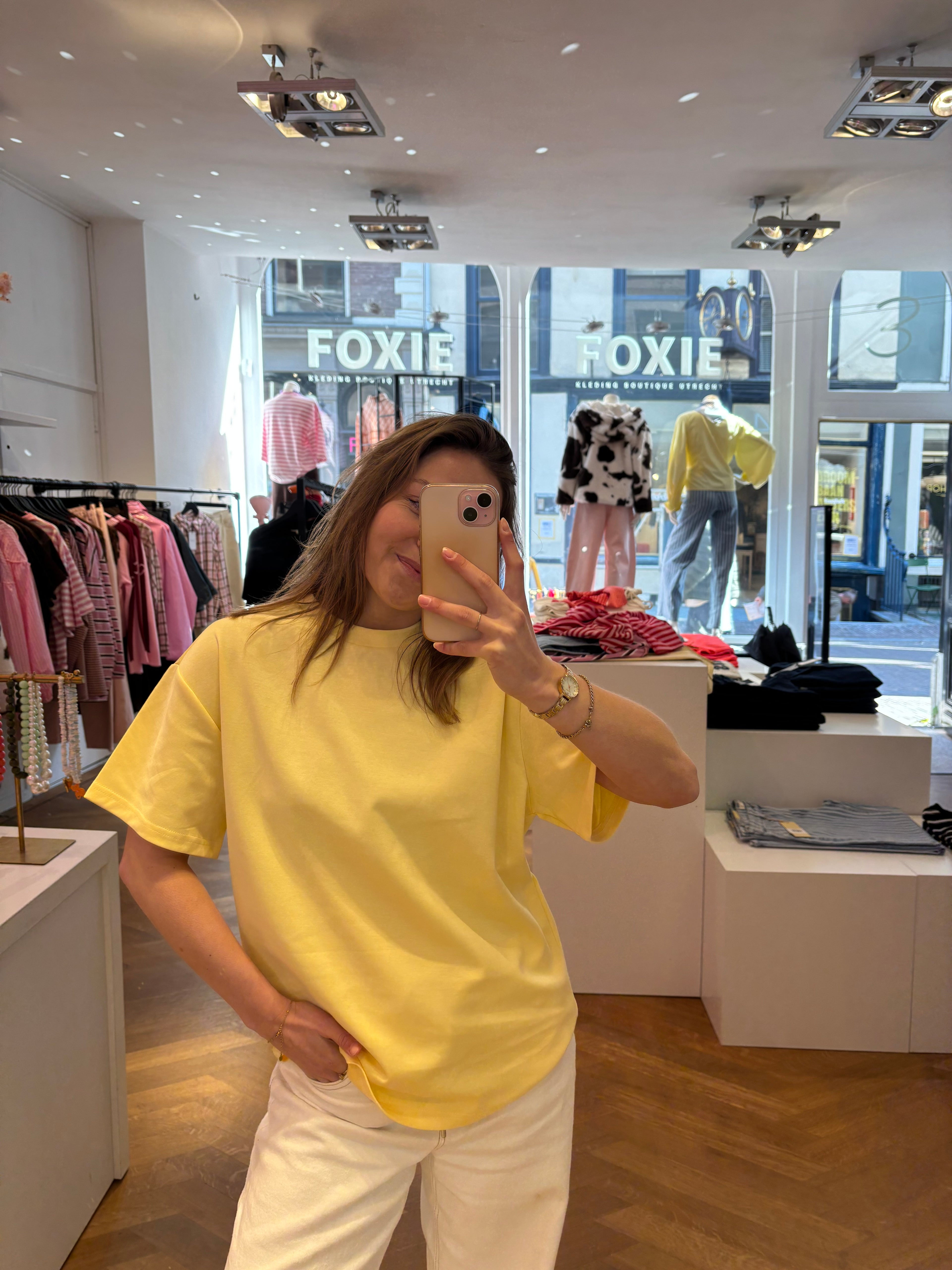 Soof oversized t-shirt geel