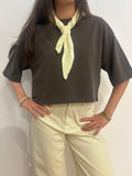 Saar jogging shirt bruin
