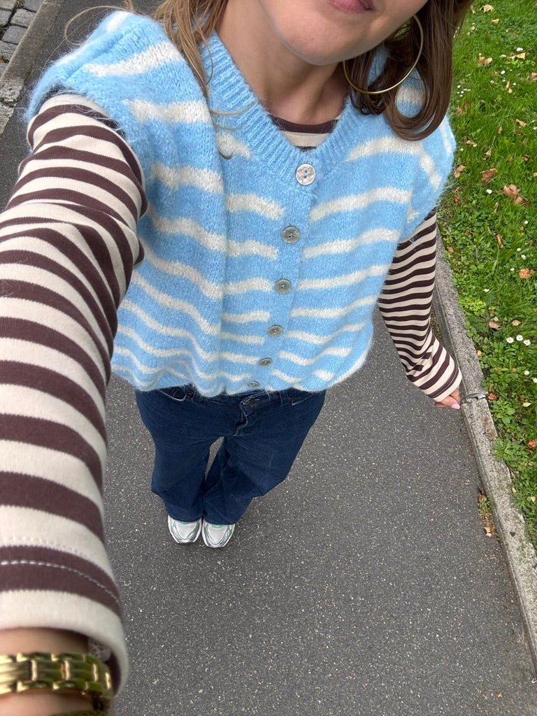 Nyah spencer light blue/white