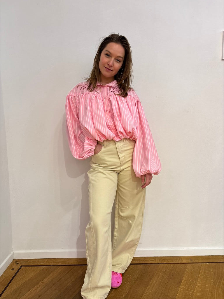 Bo cropped blouse roze