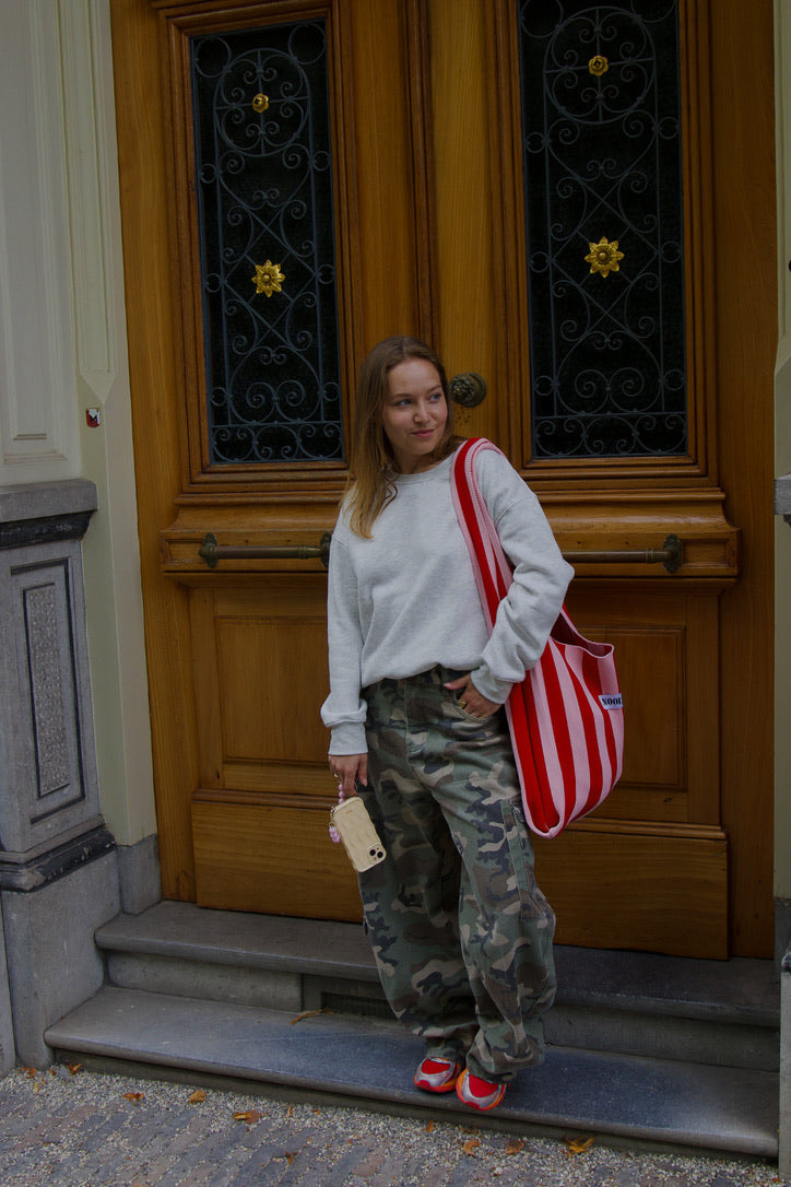 Nira camo barrel jeans