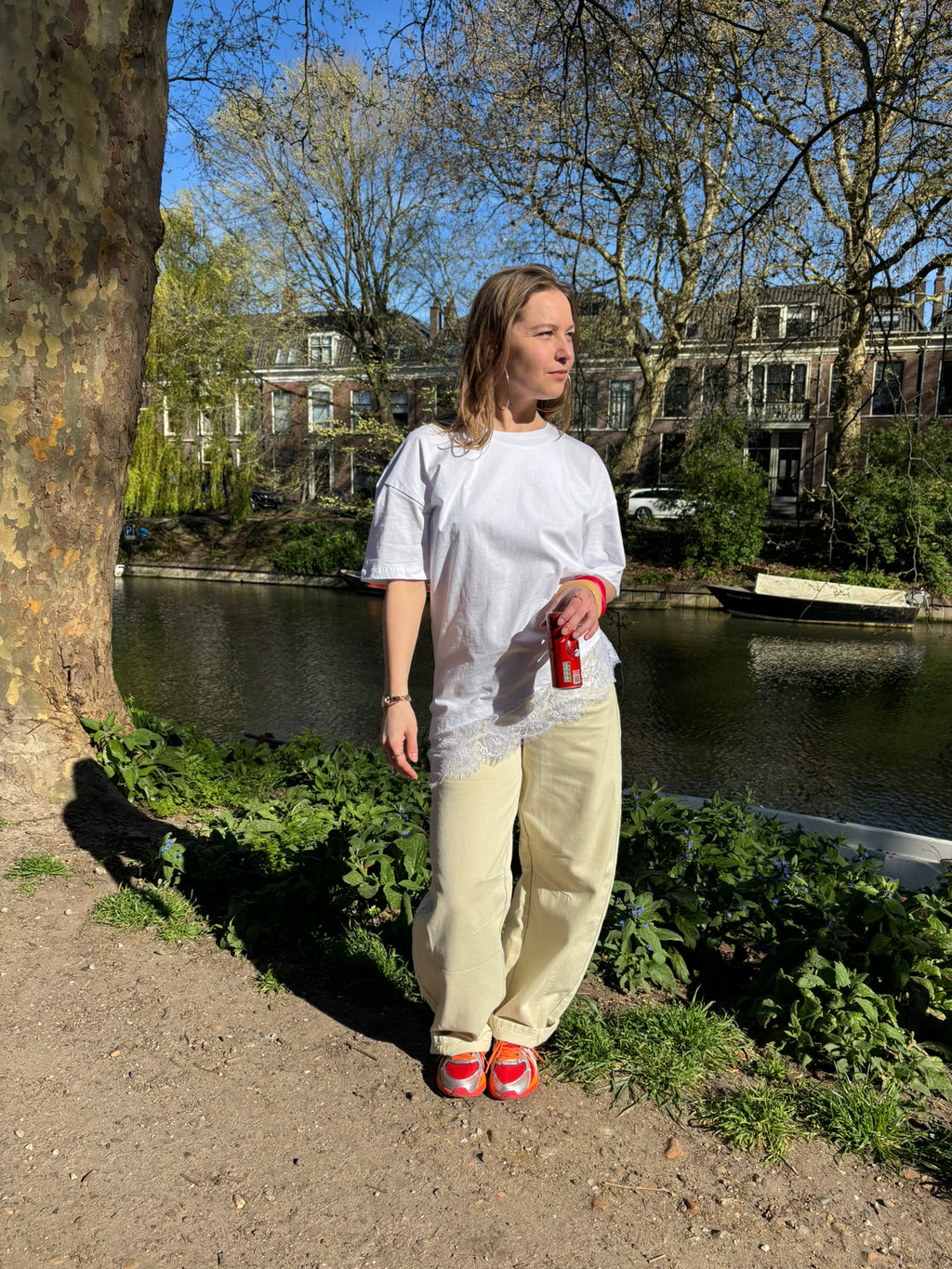 Cato shirt lace detail wit