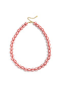 Kralenketting streep rood