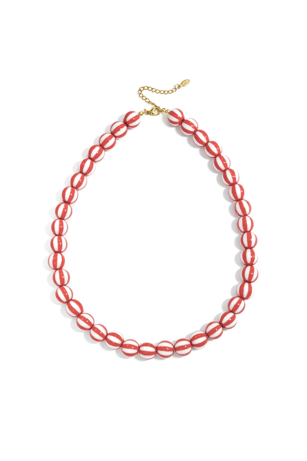 Kralenketting streep rood