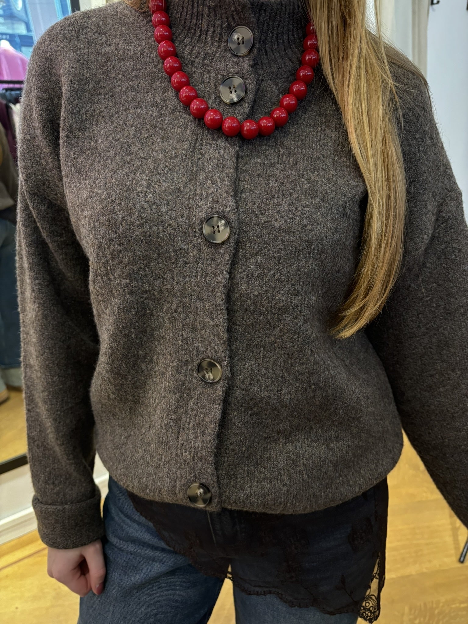 Lucy vest knit brown