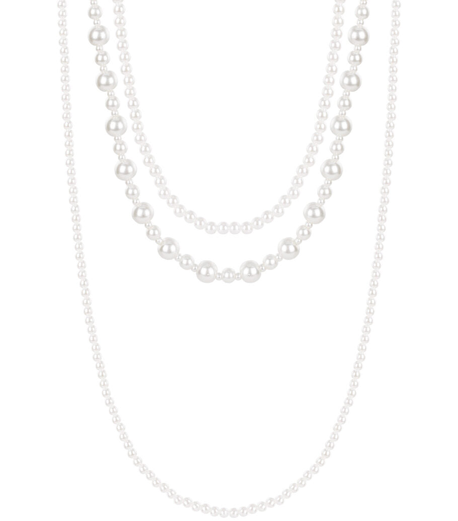 Layered gemengde parelketting