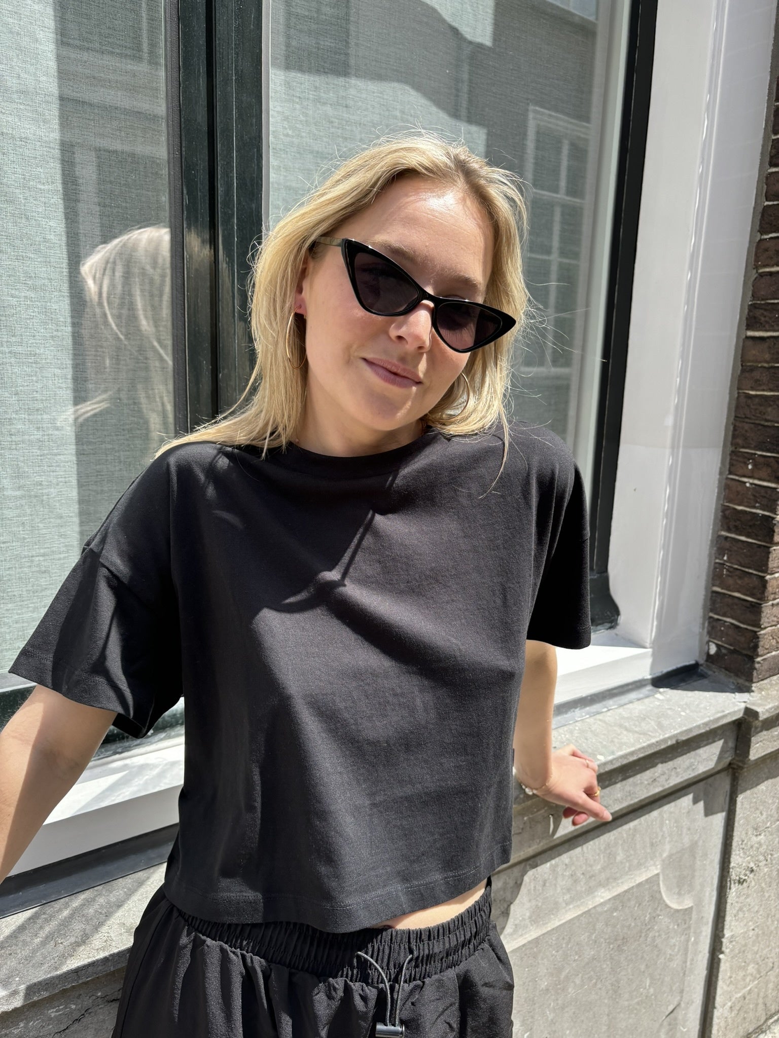 Alena croptop zwart