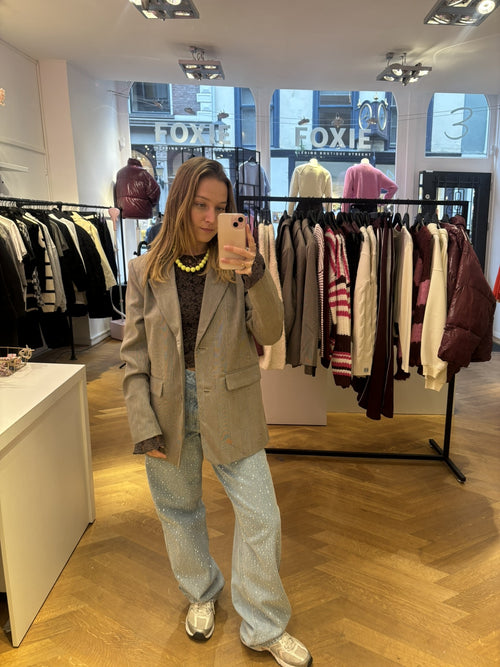 Check blazer wine
