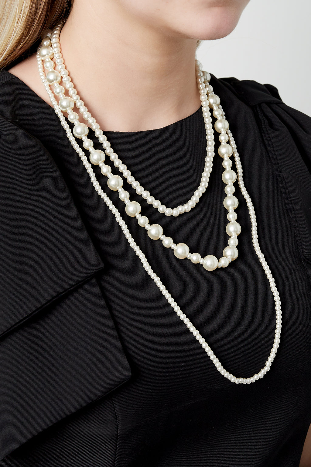 Layered gemengde parelketting