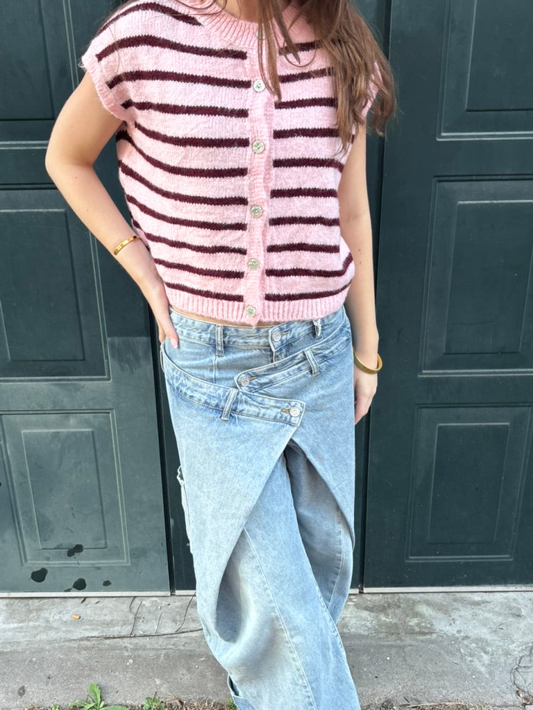 Josephine wide barrel jeans overslag